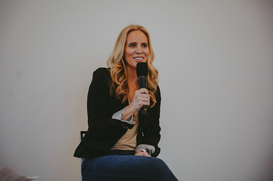 confident woman speaking